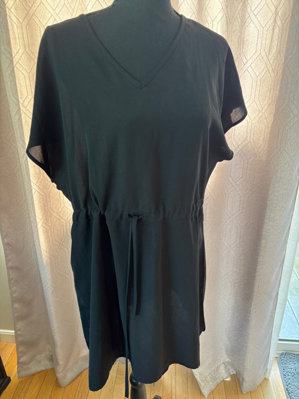 Bluetime Black Cinched Waist Dress small